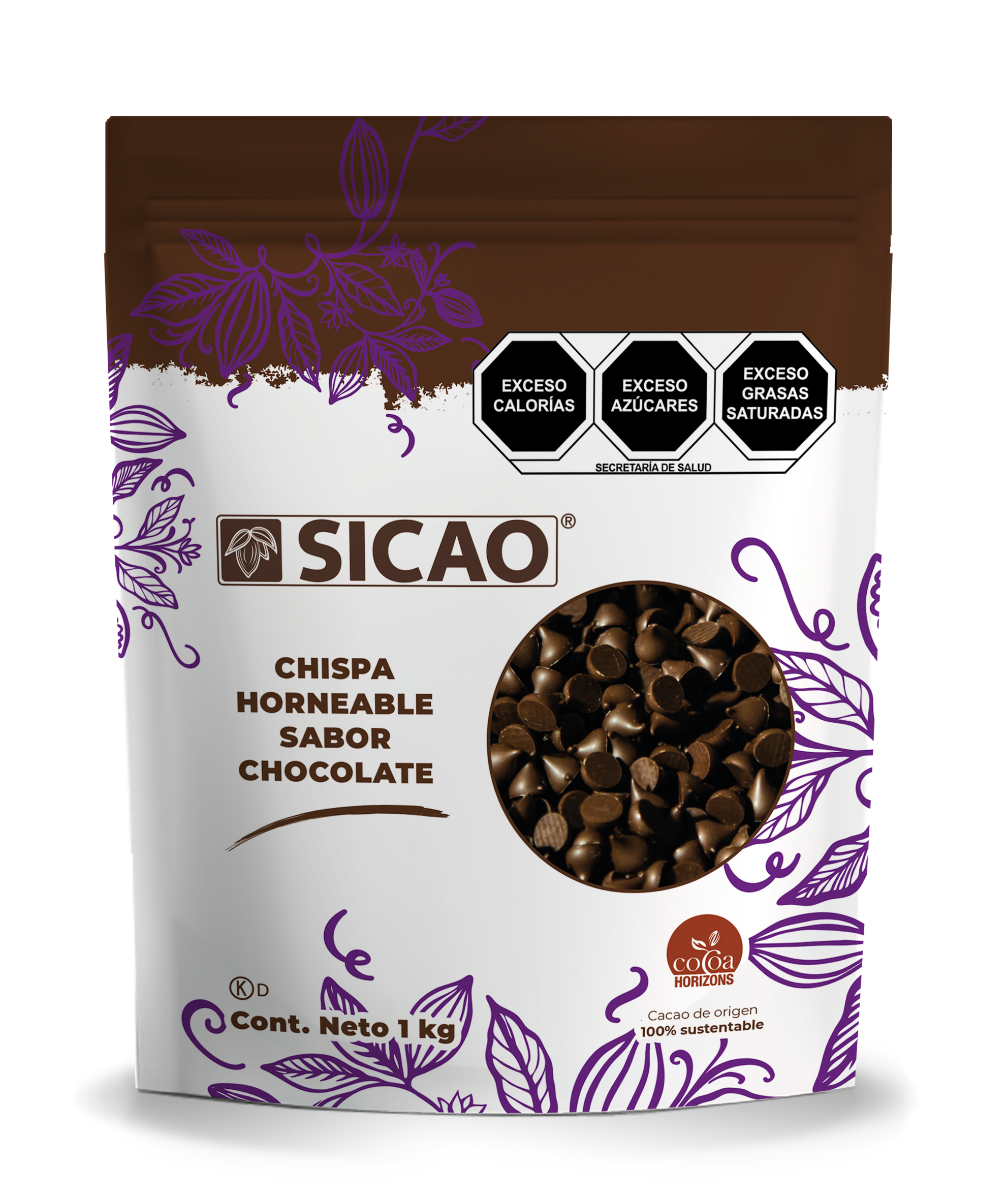 Sucedáneo - Sabor Chocolate semiamargo - Chispas horneables - 1 kg (1)