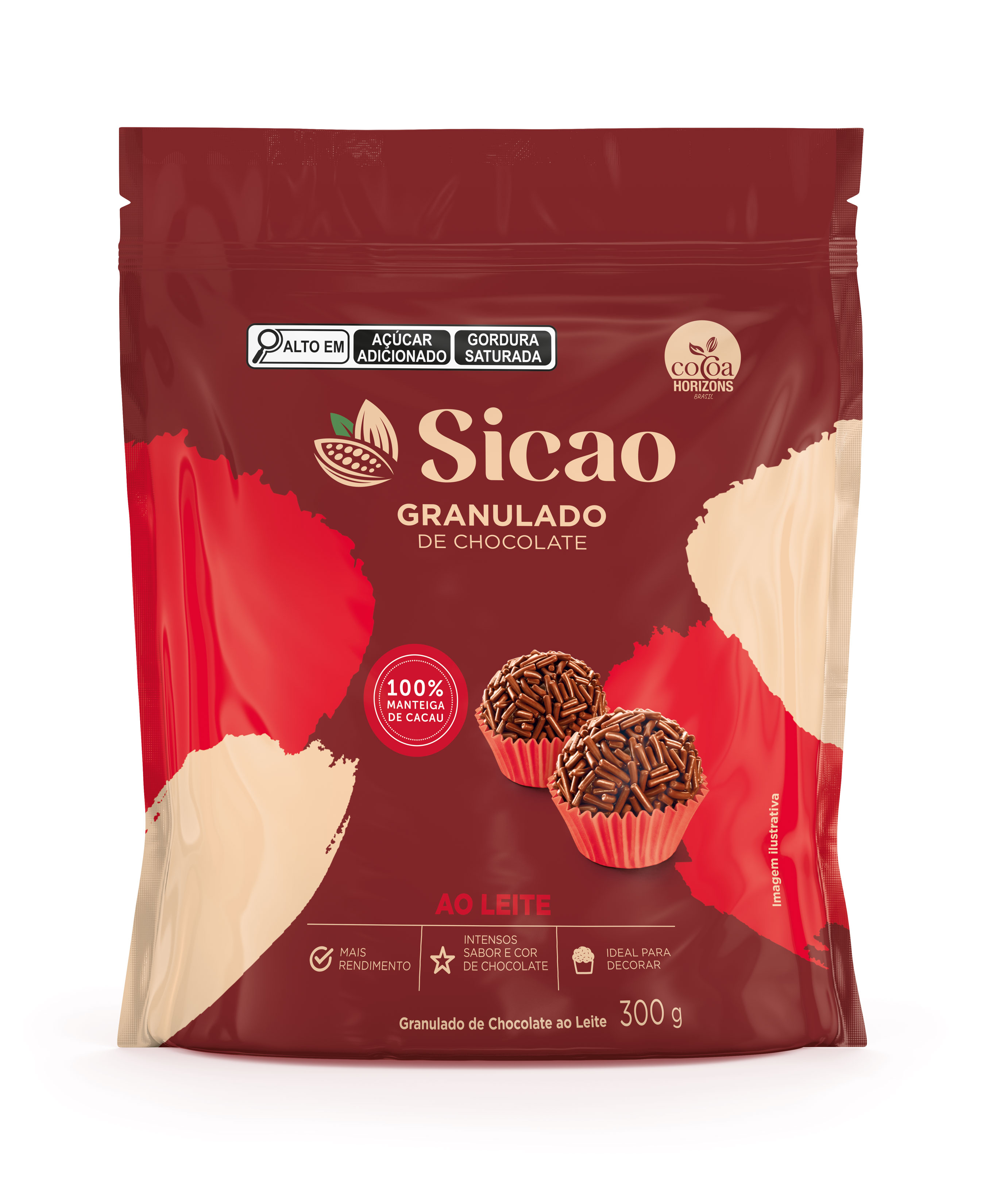 Granulado de Chocolate ao Leite Sicao - 300g (100% manteiga de cacau) (1)