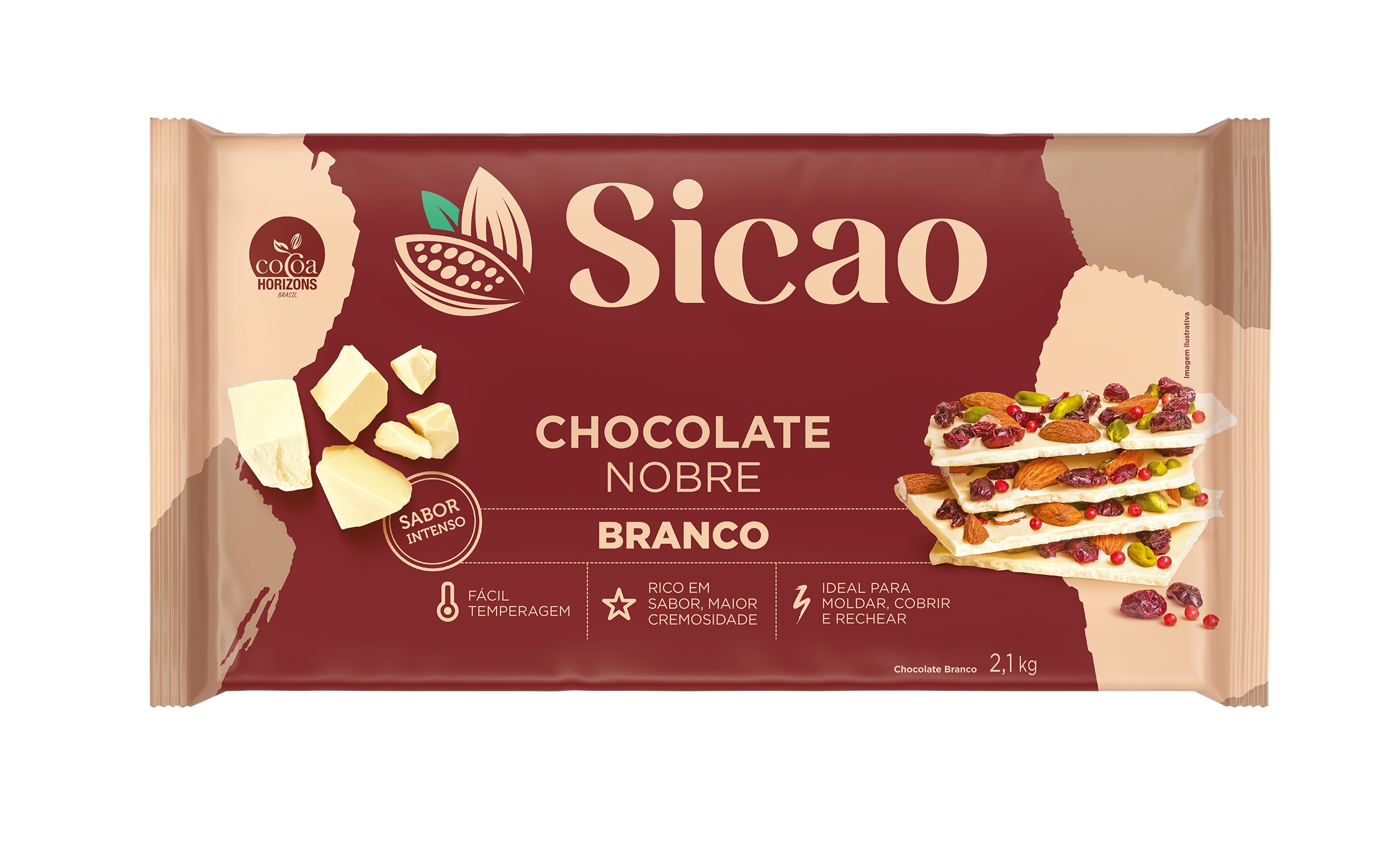 Chocolate Branco Sicao Nobre - Barra 2,1 kg