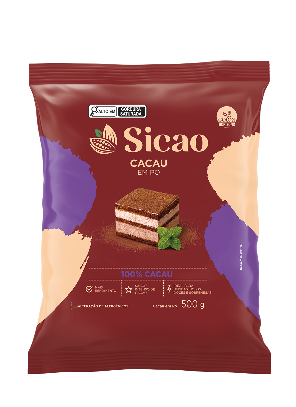 Cacau em Pó Sicao 100% 500g