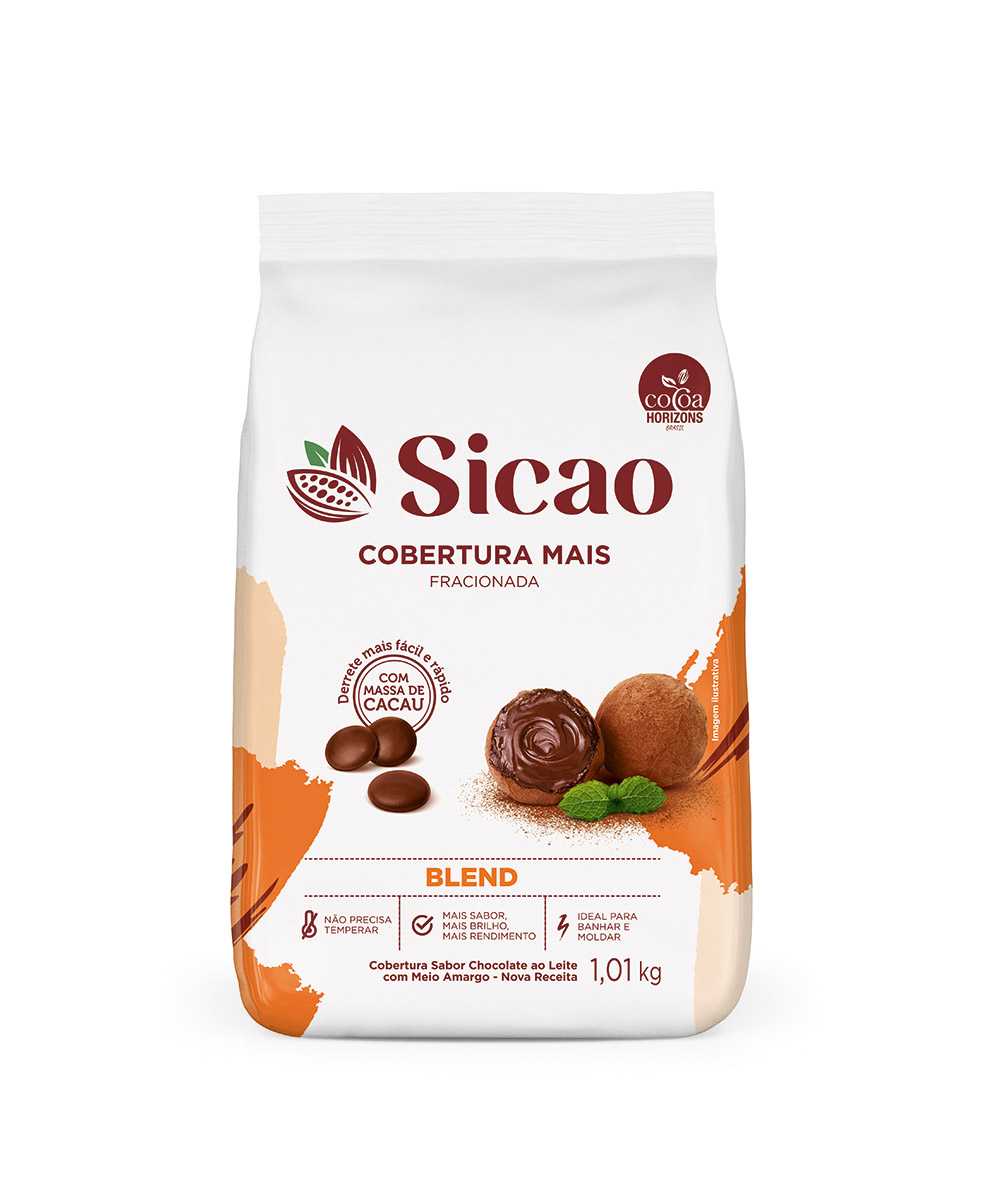 Cobertura Fracionada Sabor Chocolate Blend Sicao Mais 1,01 kg (1)