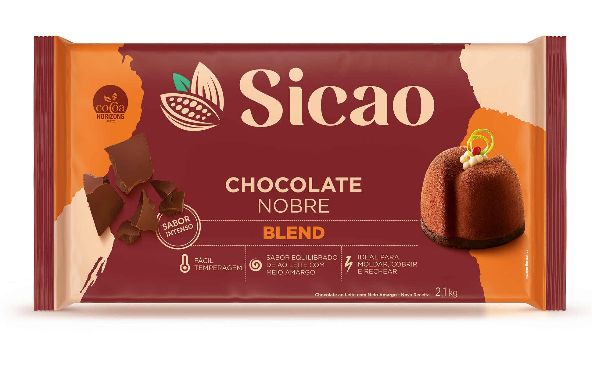 Chocolate Blend Sicao Nobre - Barra 2,1 kg