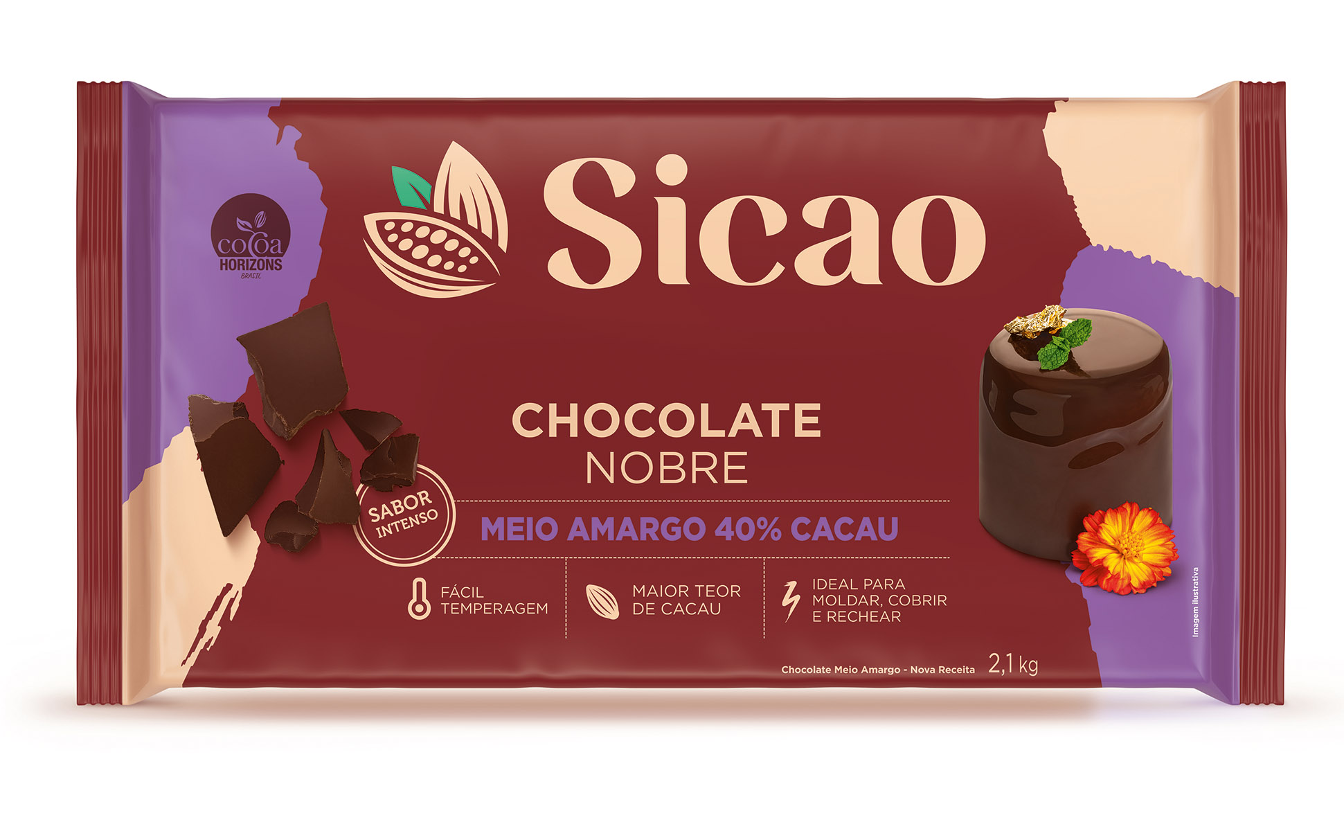Chocolate Meio Amargo Sicao Nobre - Barra 2,1 kg (1)
