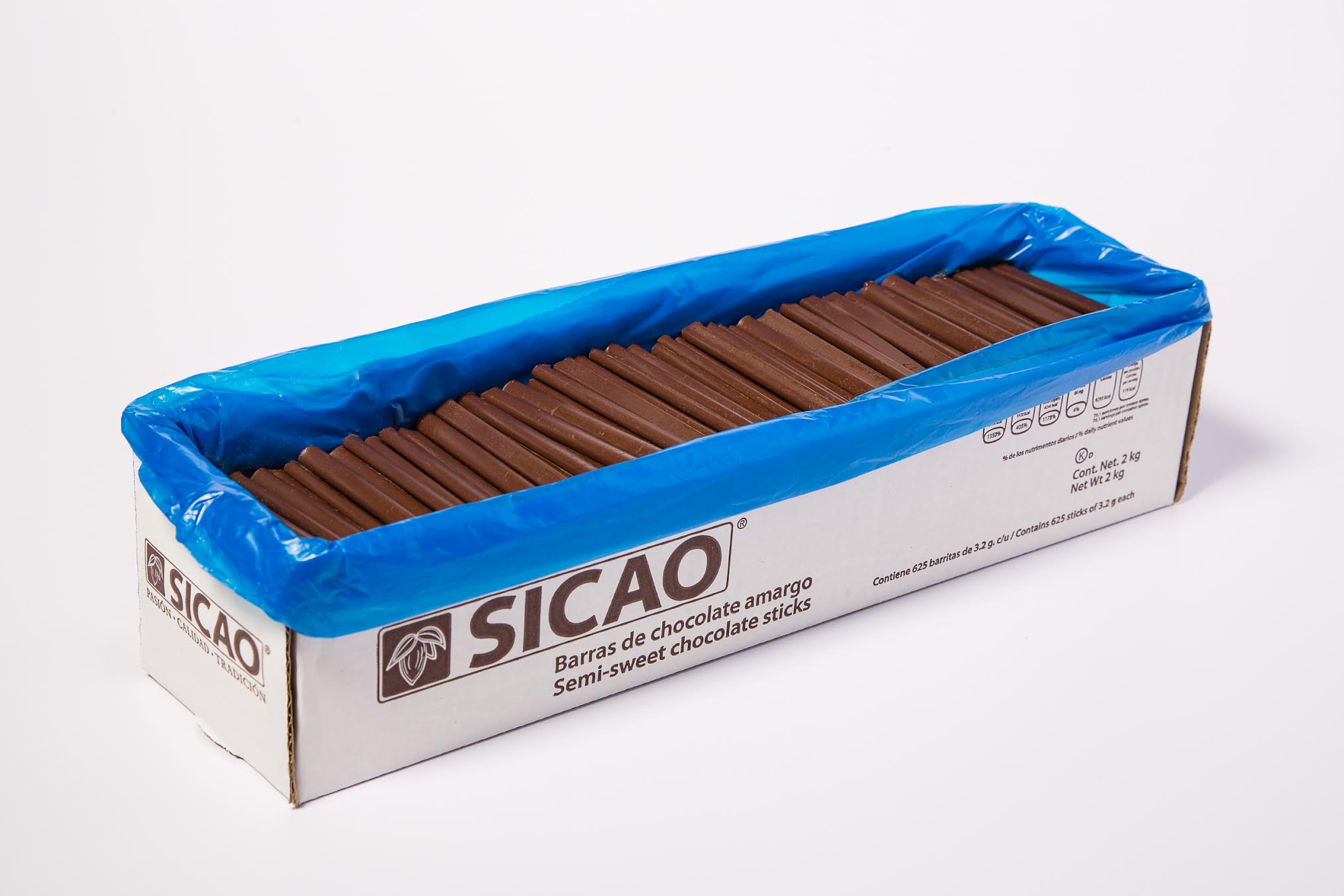 Especialidades - Barritas horneables chocolate amargo - 48% Cacao -  3.2g stick - Caja 2 kg (1)