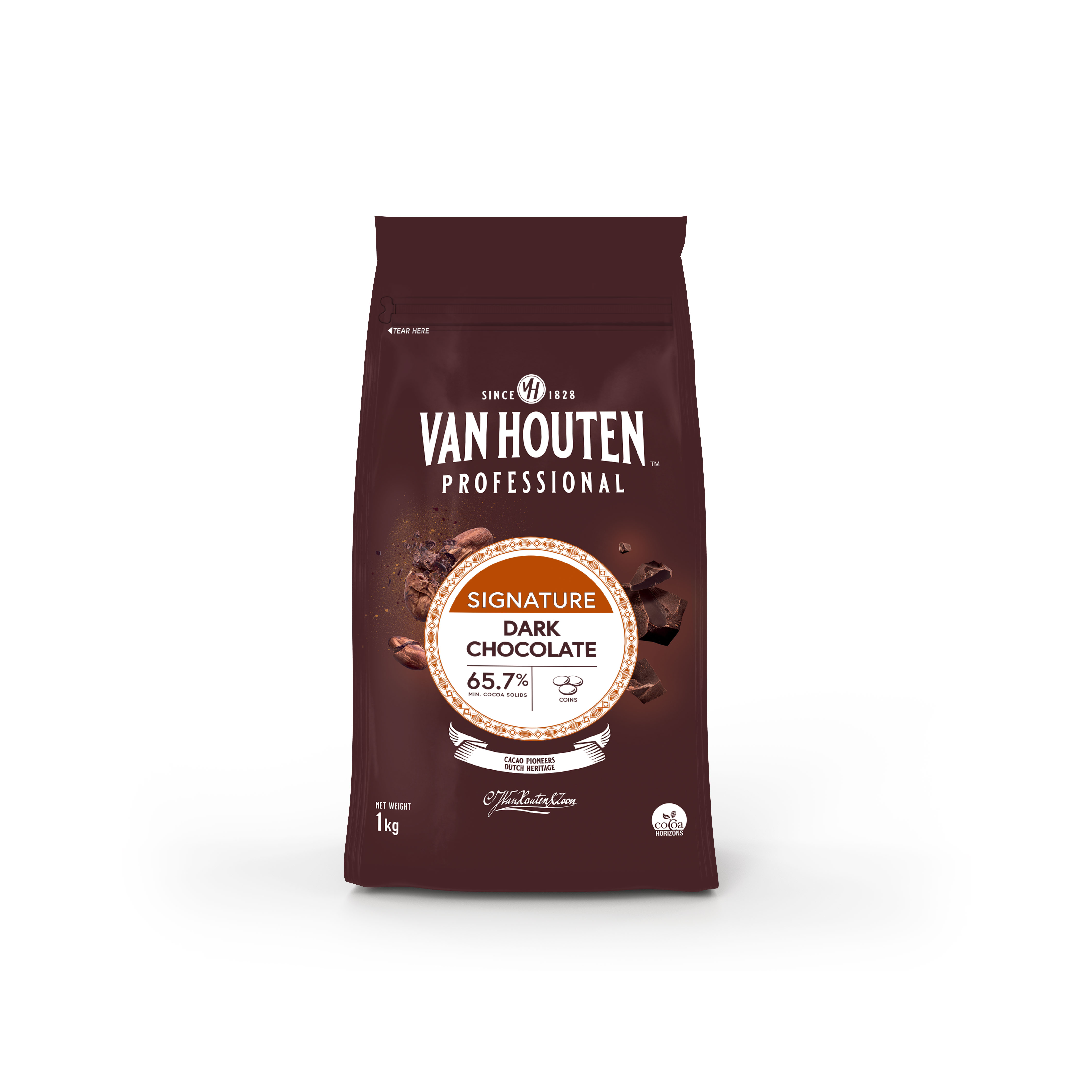 Van Houten Professional - Signature Dark Chocolate 65.7% 1kg Coins