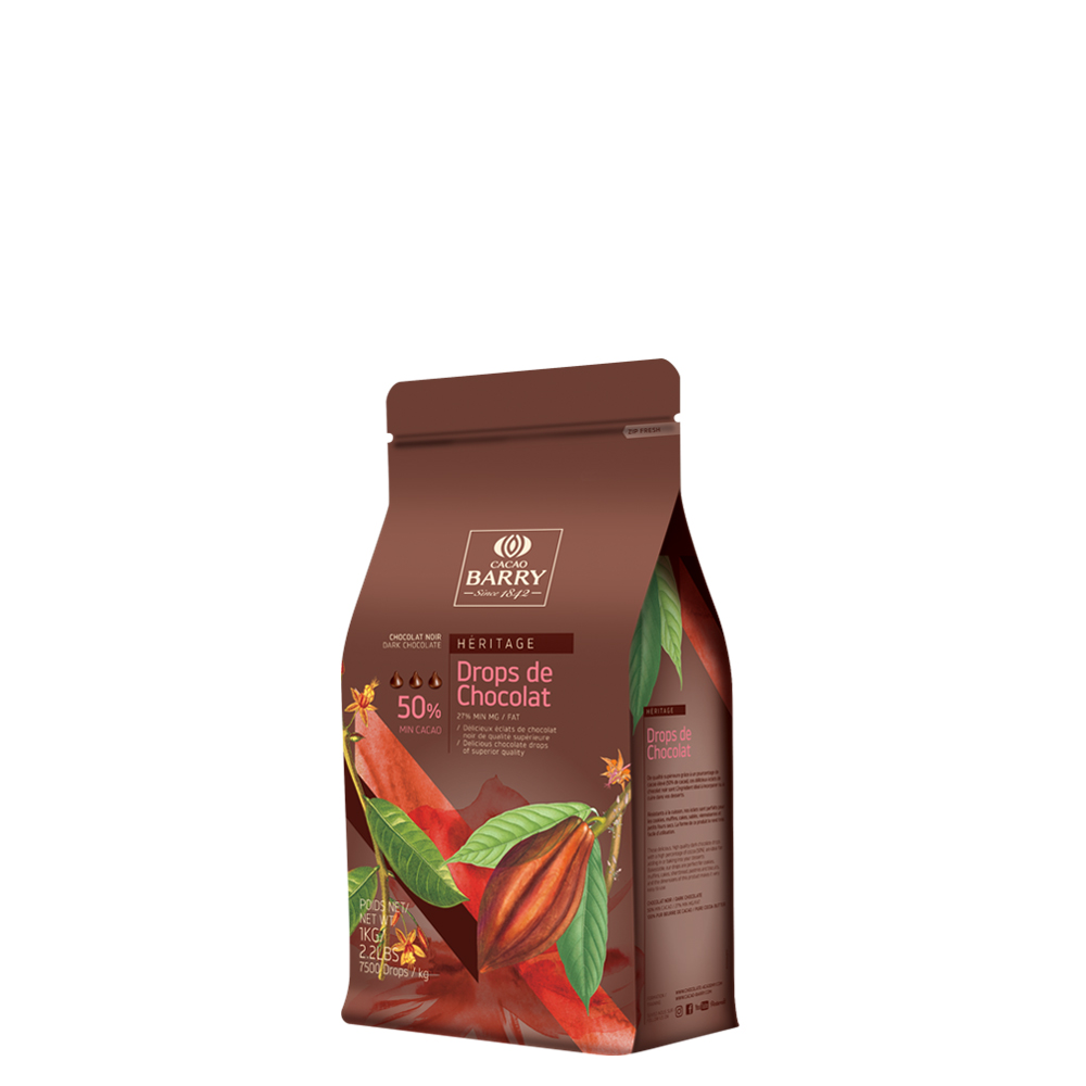 Cacao Barry - Chips Chocolate Amargo Forneáveis Cacao Barry - 1kg