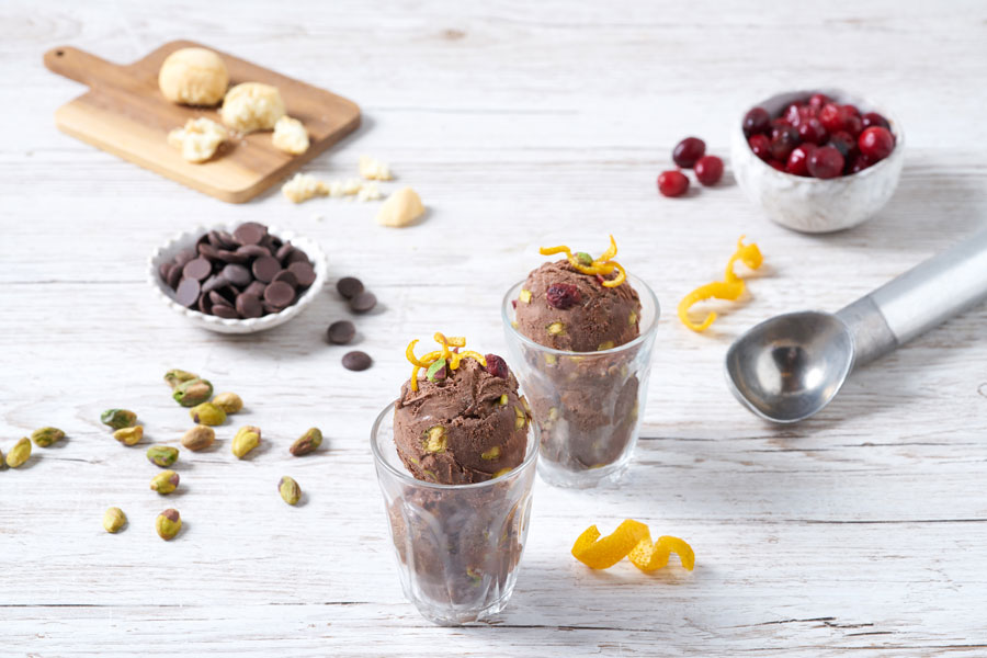 Chocolate Fruit & Nut Sorbet | Le Royal
