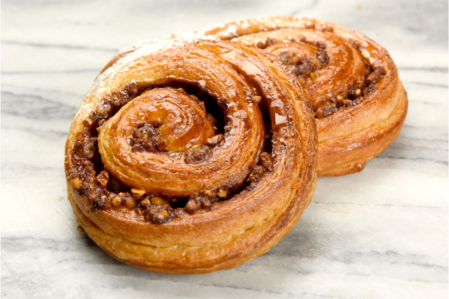 Danish nut paste swirl