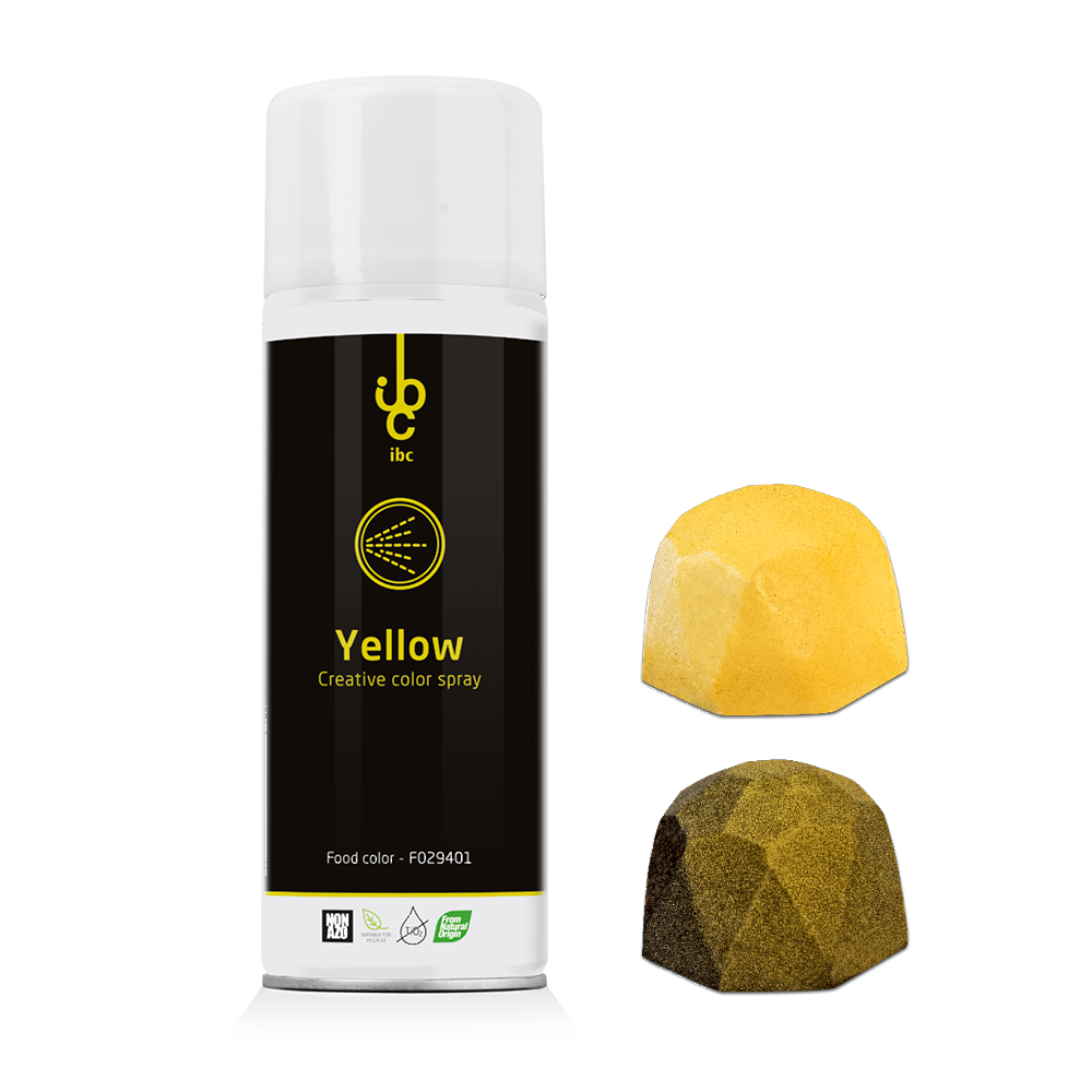 Creative Spray Glitter Yellow - Food Colorants - 250ml - From Natural Origin