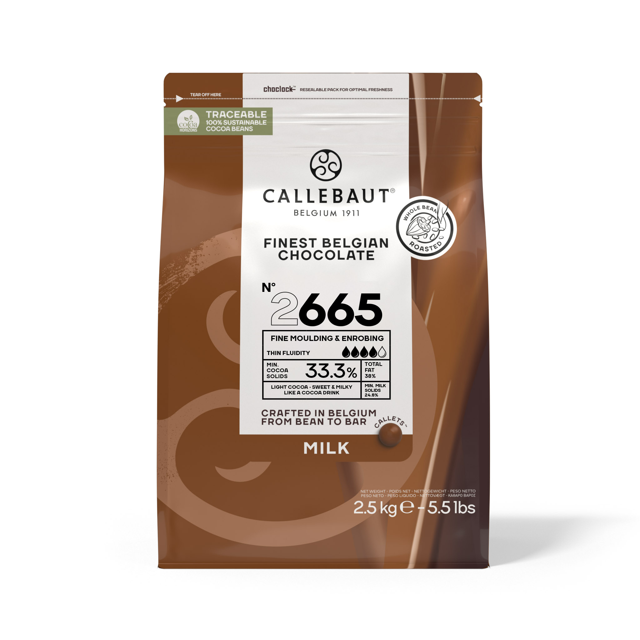 Callebaut - Milk Chocolate - 2665 - 2.5kg Callets | callebaut.com