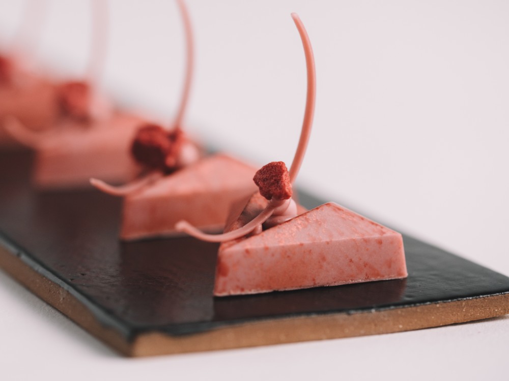 Raspberry Ruby Chocolate Bonbon - Spatula Desserts