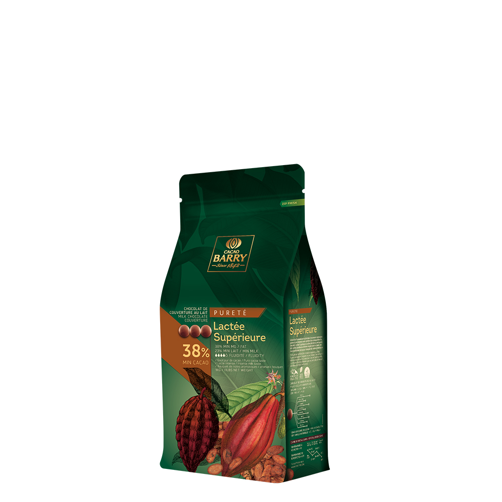 MILK COUVERTURE - LACTÉE SUPÉRIEURE 38% - PISTOLS- 1KG BAG