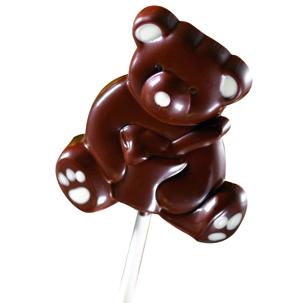 Cacao Barry ポリカーボネート製 チョコレート型 テディベア Cacao Barry - Mould - Lollipop Bear - Tritan | cacao-barry.com