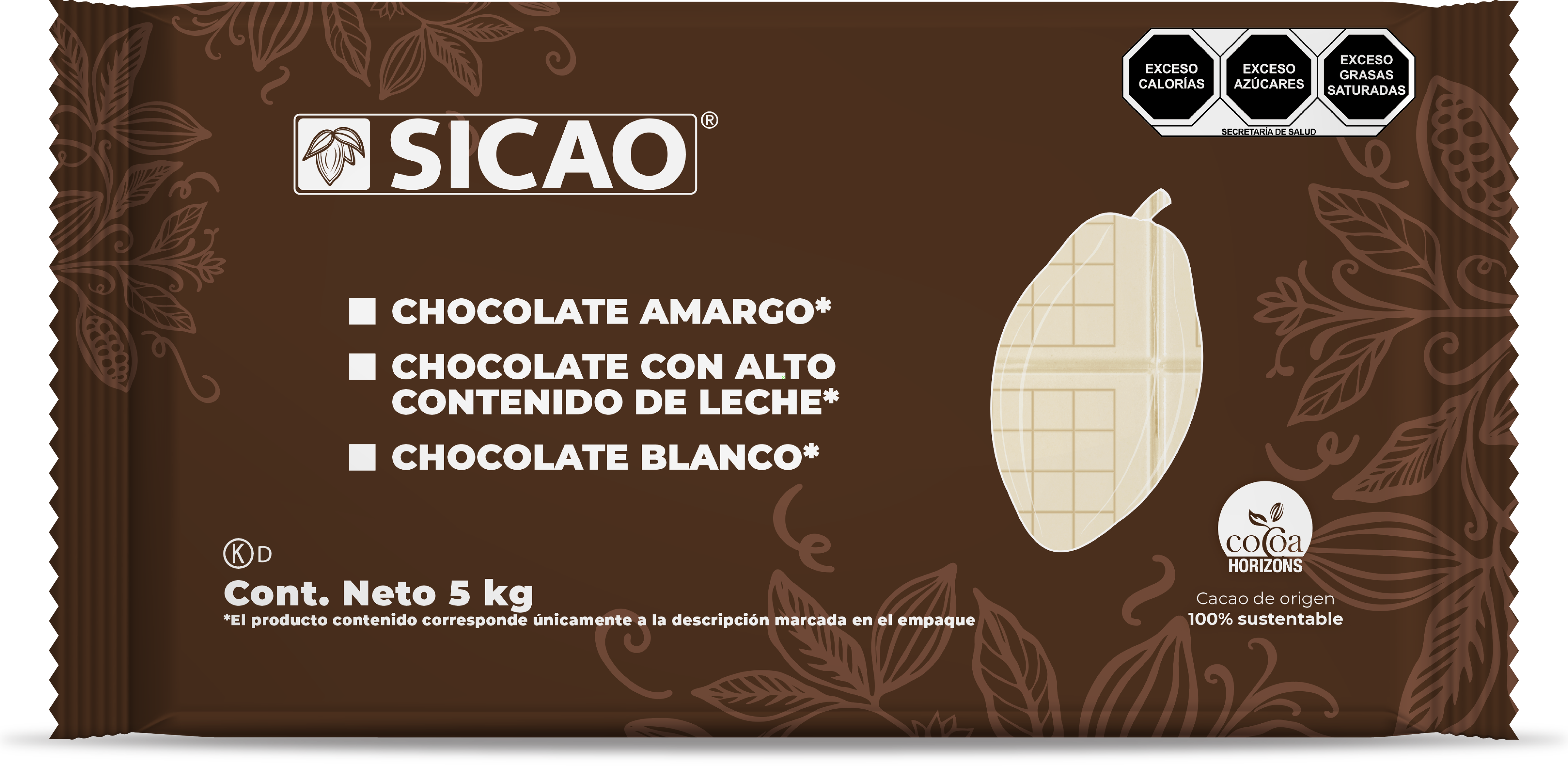 Chocolate - Chocolate blanco - 30.5% Cacao - Block wrapped 5 kg (1)