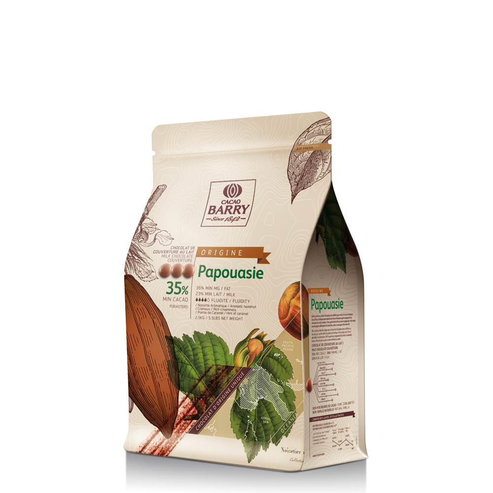 Cacao Barry - MILK COUVERTURE - PAPOUASIE 35% - PISTOLS - 2.5KG