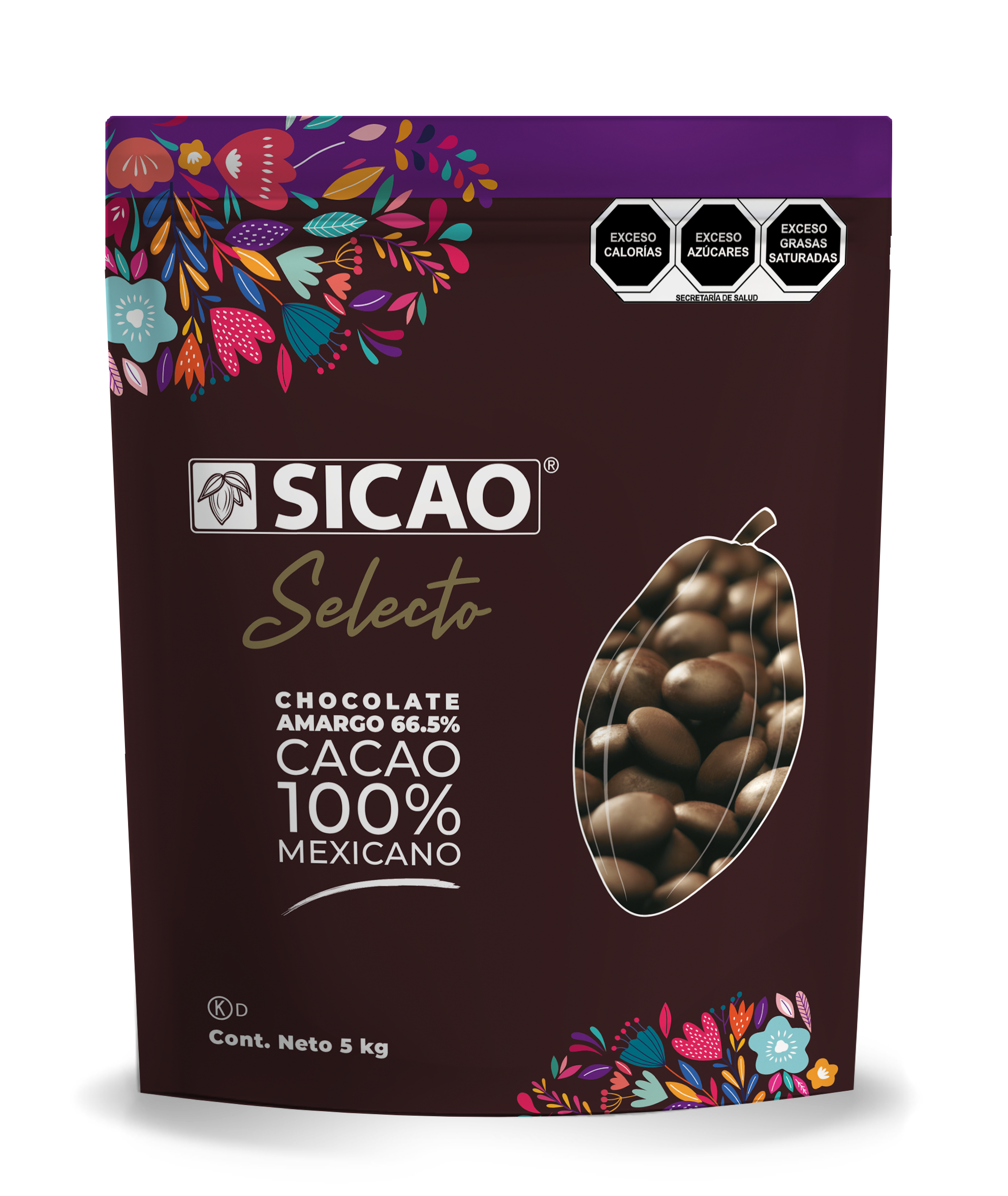 Chocolate - Chocolate amargo - 66.5% Cacao - Cacao mexicano - 5 kg Wafer