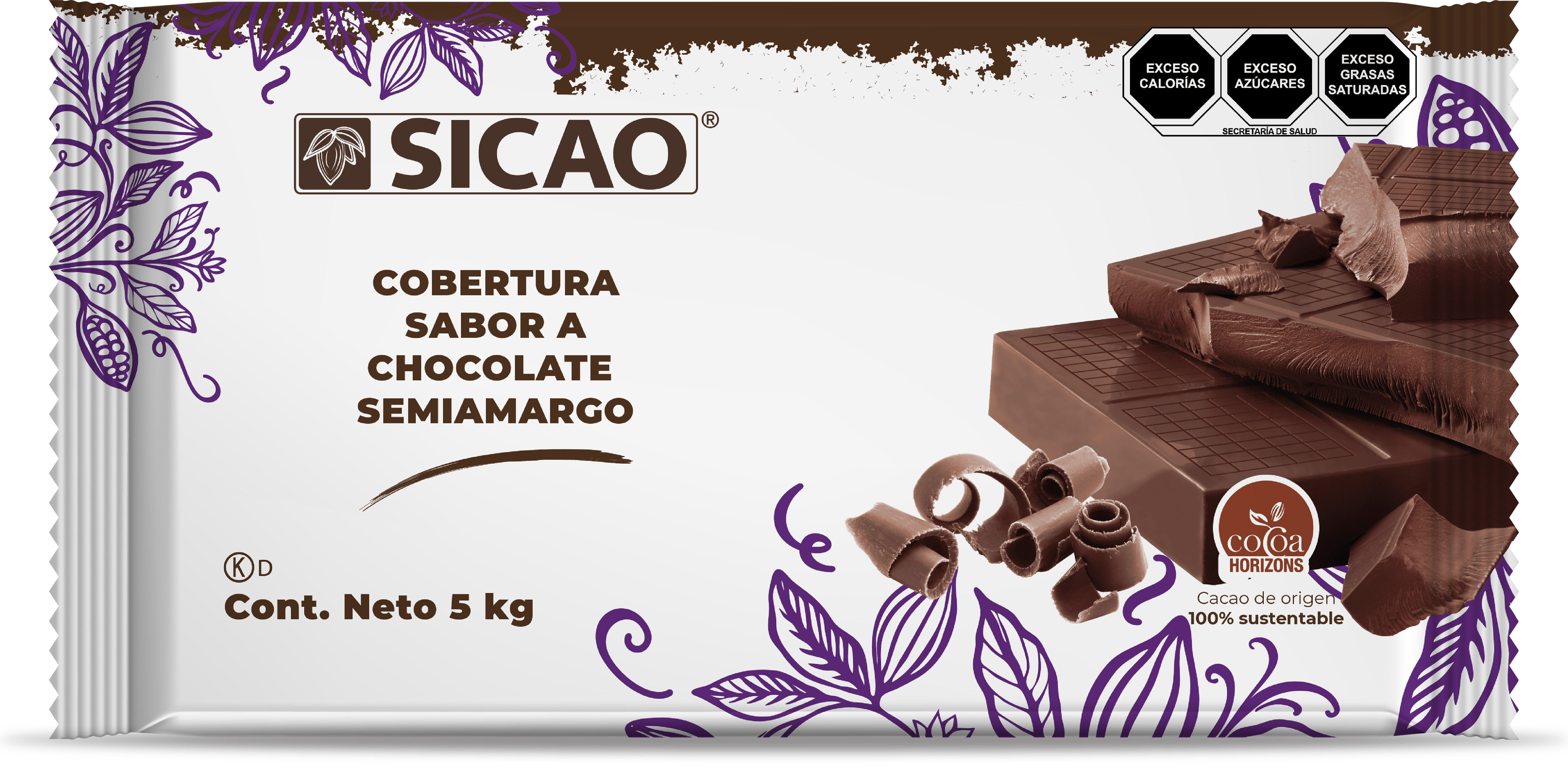 Sucedáneo - Cobertura Sabor Chocolate Semiamargo - Marqueta 5kg