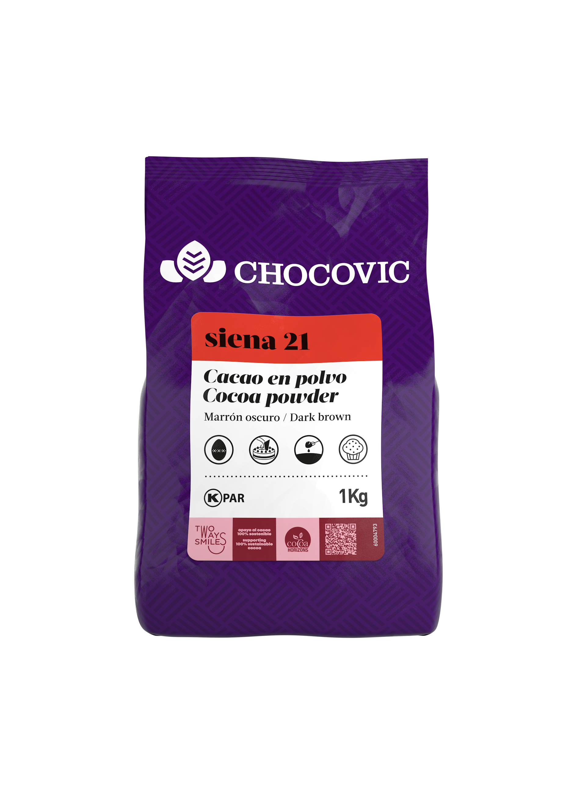 Cocoa powder and cocoa products - Cocoa powder Siena 21 - 1kg bag