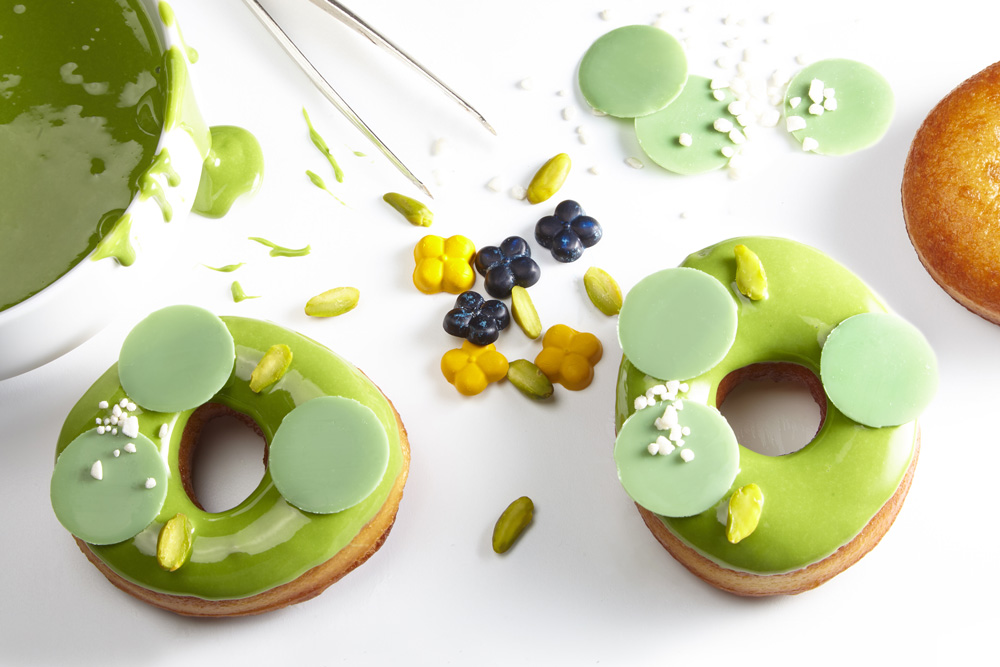 Green donuts