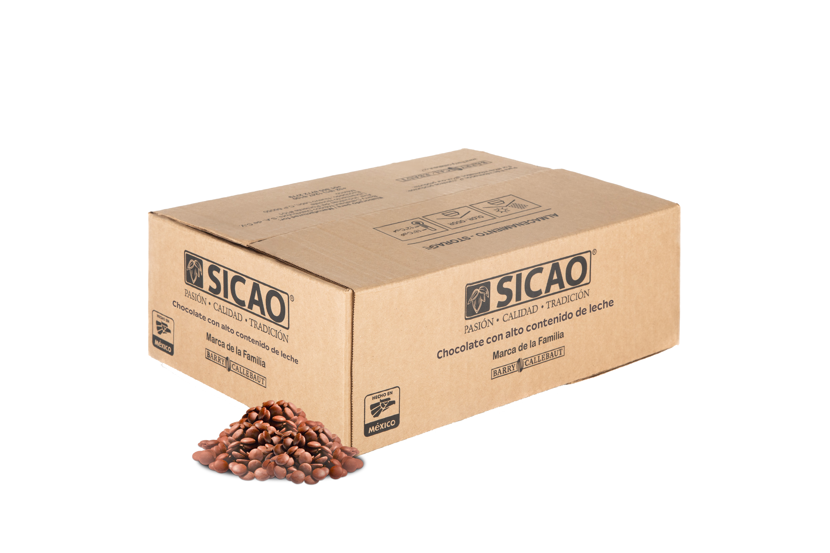 Chocolate - Chocolate con leche - 28.5% Cacao - Wafers - Caja 10 kg (1)