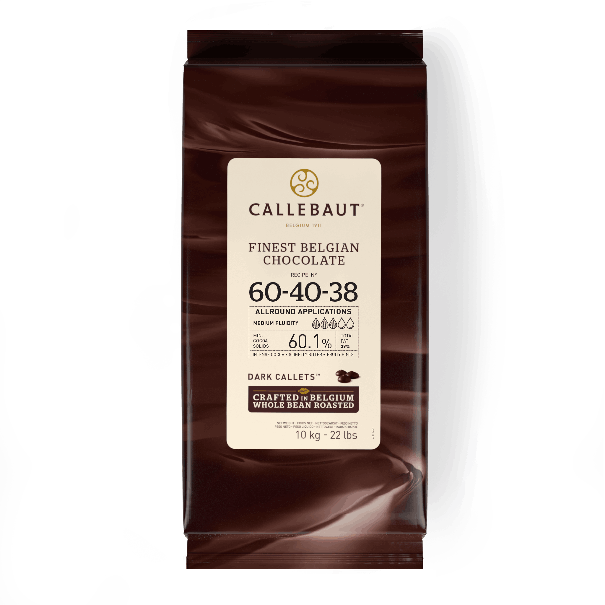 Callebaut - Dark Chocolate - 60-40-38 - 10kg Callets | callebaut.com