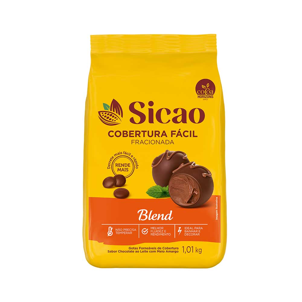 Cobertura Fracionada Sabor Chocolate Blend Sicao Fácil 1,01 kg (1)