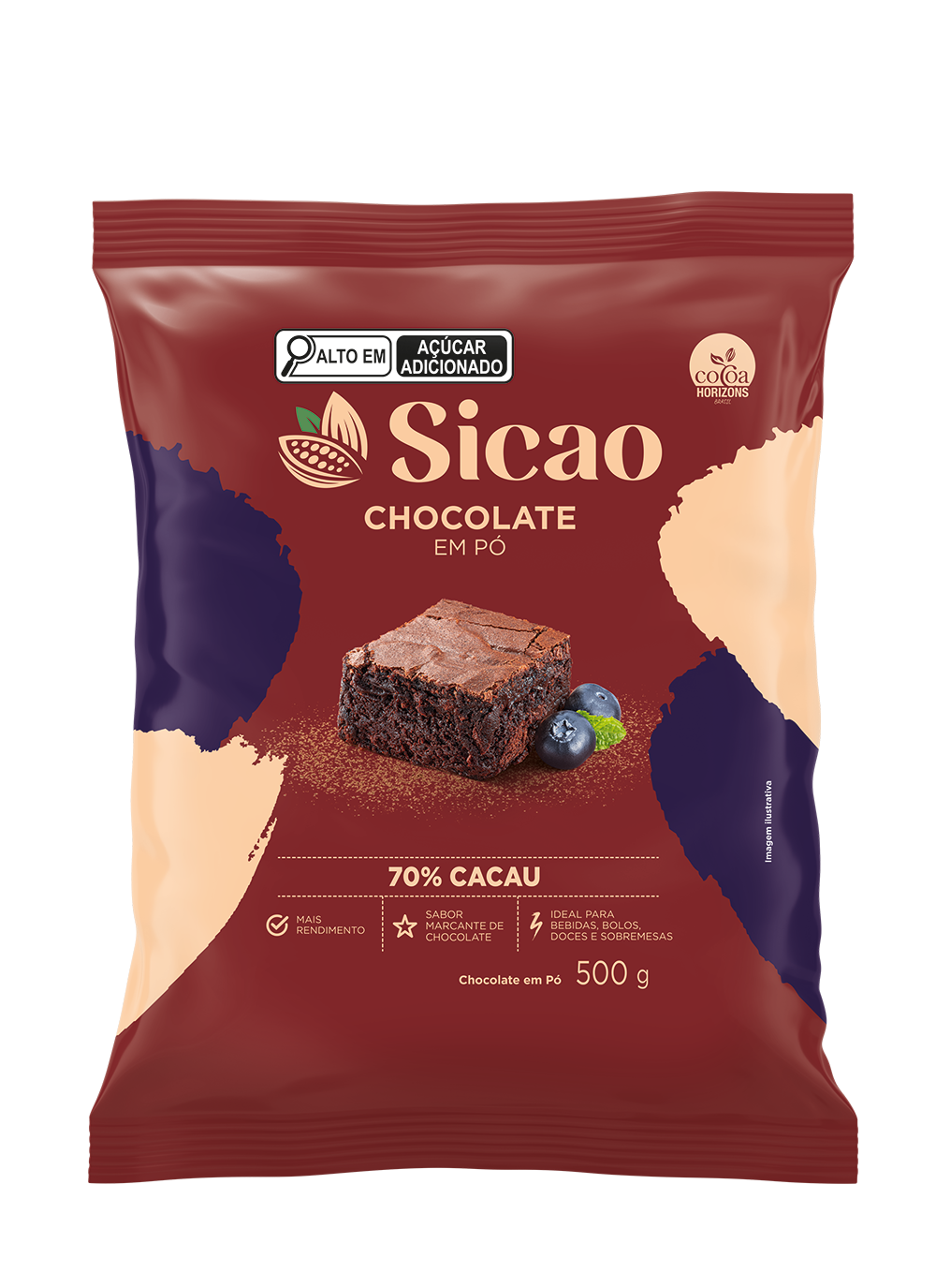 Sicao Chocolate em pó 70% 0,5kg x 10 (1)