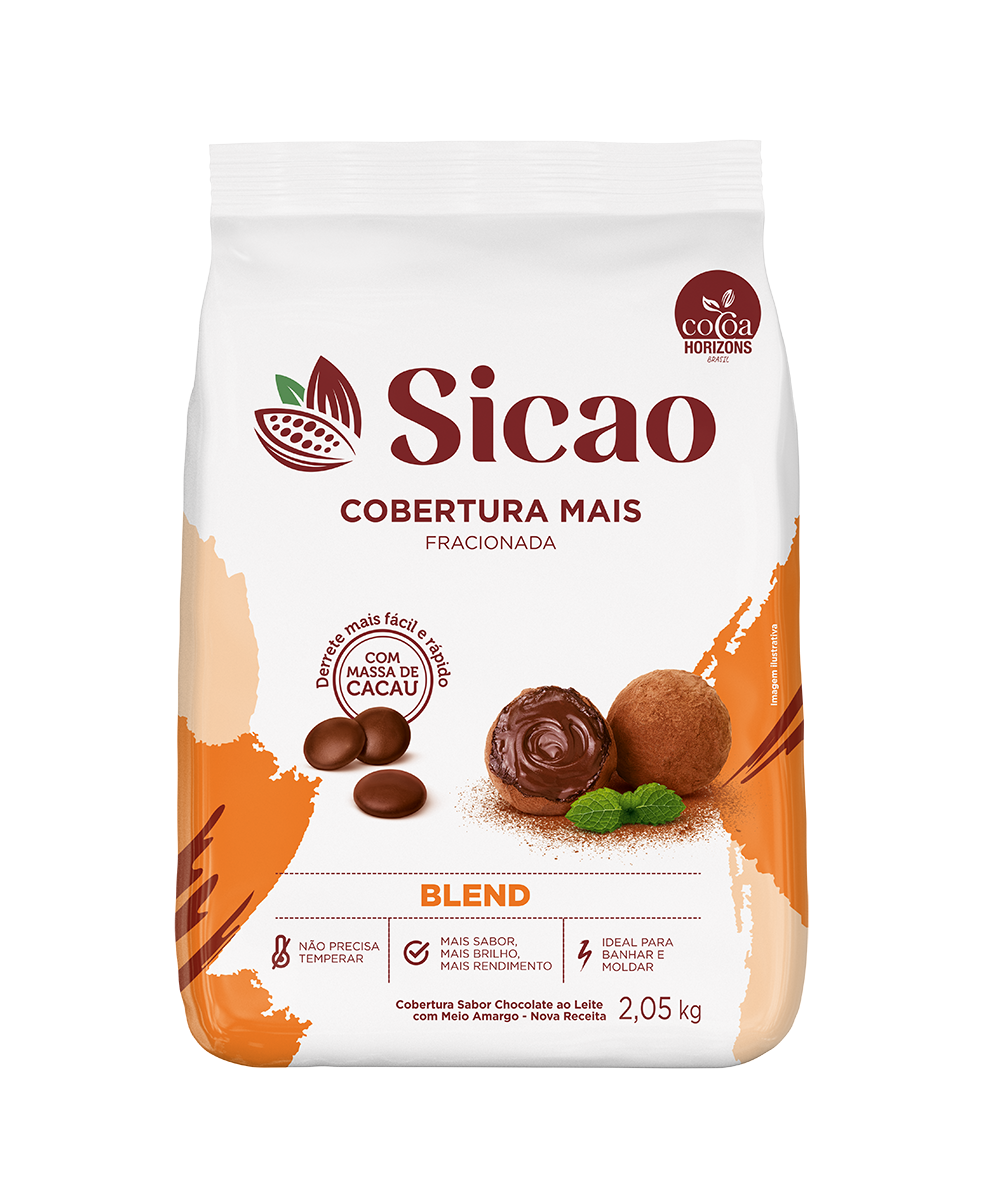 Cobertura Fracionada Sabor Chocolate Blend Sicao Mais 2,05 kg