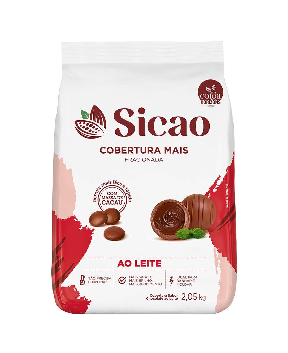 Cobertura Fracionada Sabor Chocolate Ao Leite Sicao Mais - 2,05 kg
