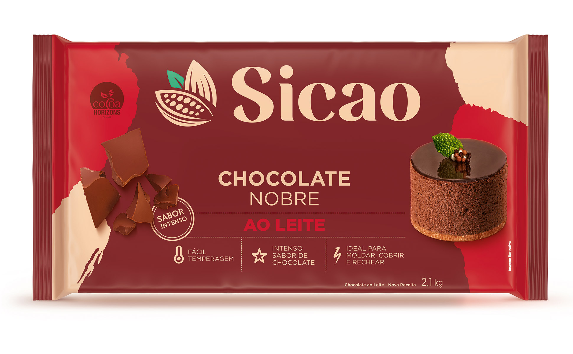 Chocolate Ao Leite Sicao Nobre - Barra 2,1 kg