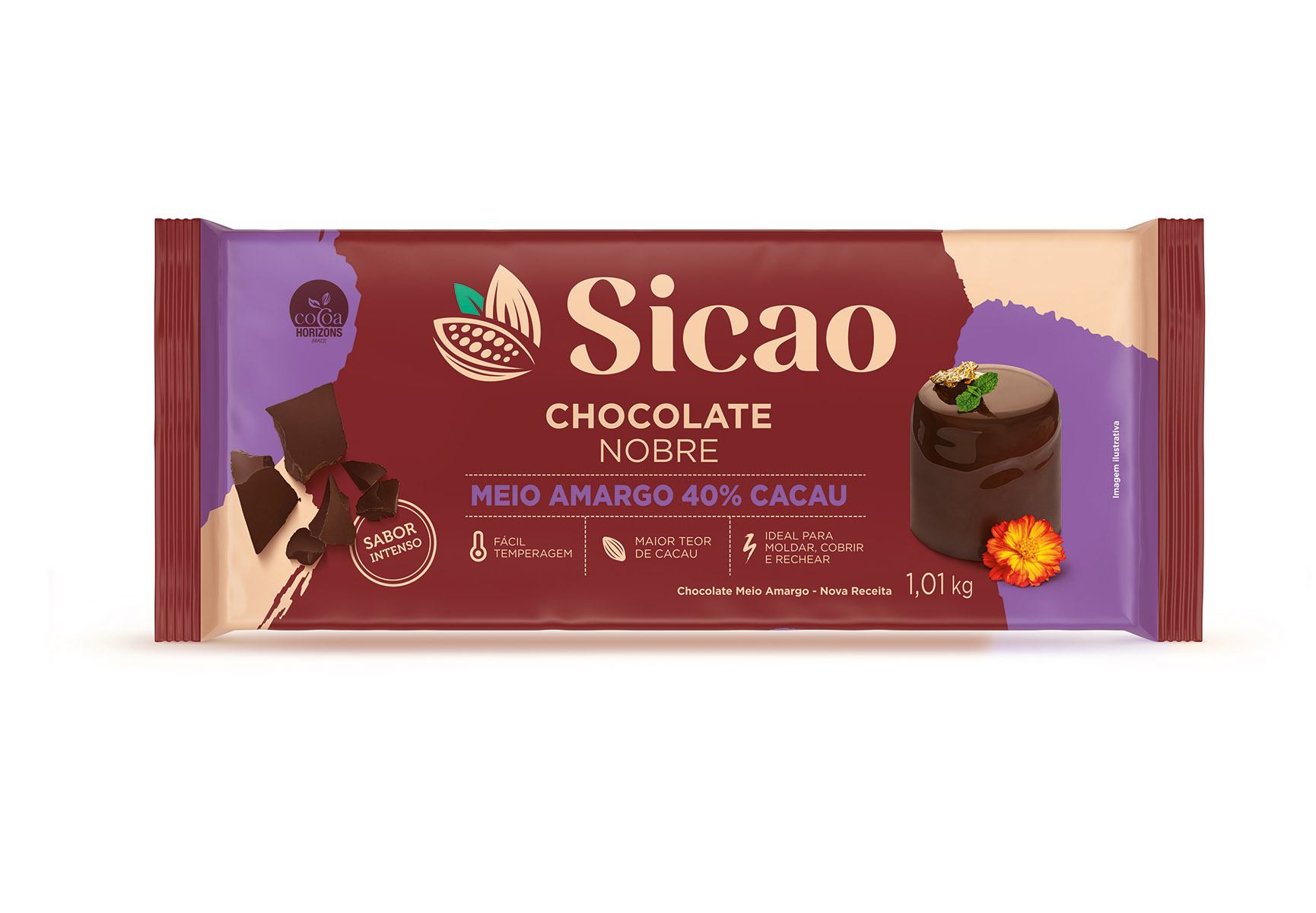 Chocolate Meio Amargo Sicao Nobre - Barra 1,01 kg (1)
