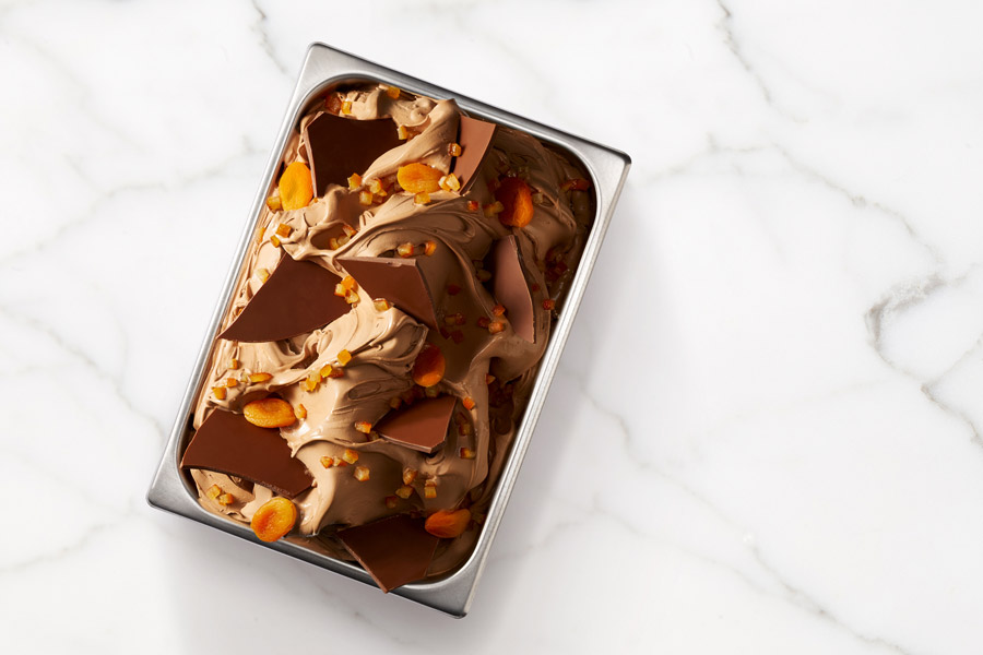 Arriba Chocolate Gelato with Apricot