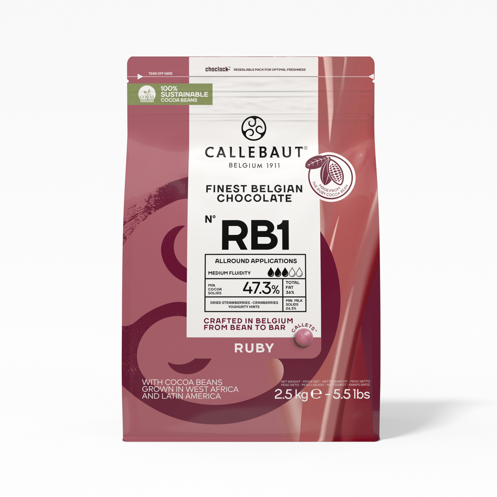 Callebaut - Ruby Chocolate - RB1 - 10kg Callets