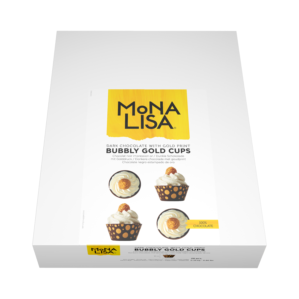Bubbly gold cup packshot