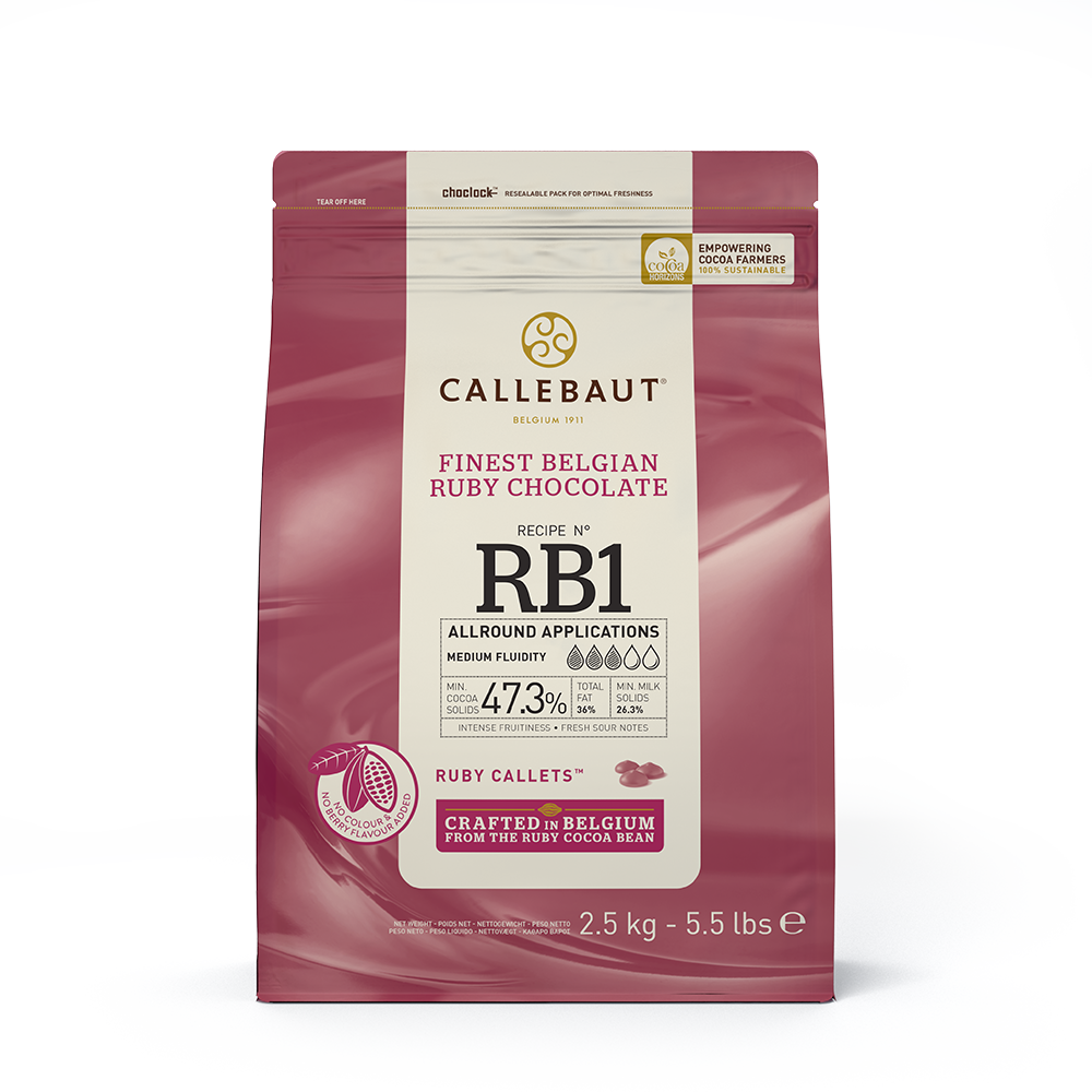 Chocolate Ruby Callebaut 32,5% - Callets - 2,5kg (2)