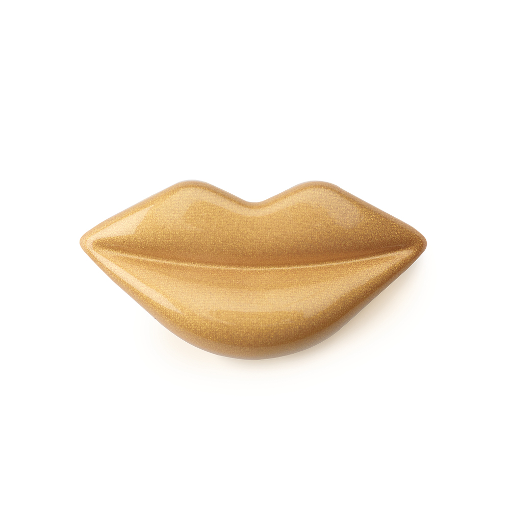 Golden Lips Chocolate Decorations Lips Shape 108 pcs IBC