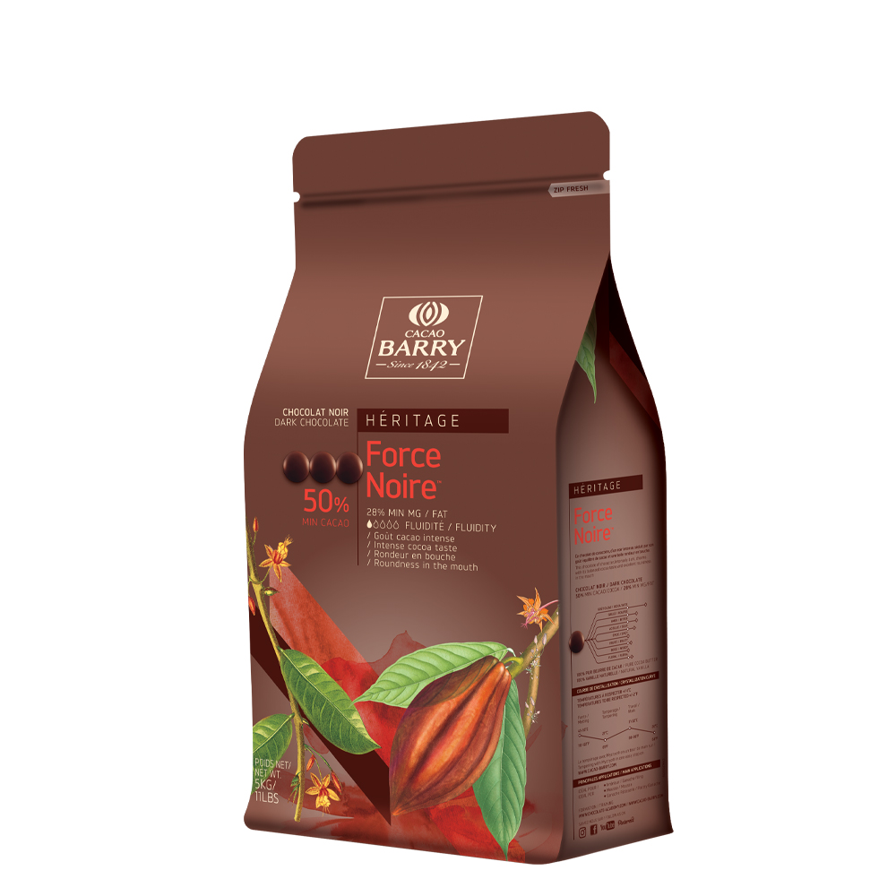 Cacao Barry - DARK CHOCOLATE - FORCE NOIRE™ 50% - PISTOLS - 5KG