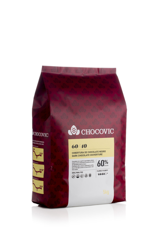 Chocovic - Chocolate couvertures - 60/40 - drops - 1.5 kg bag