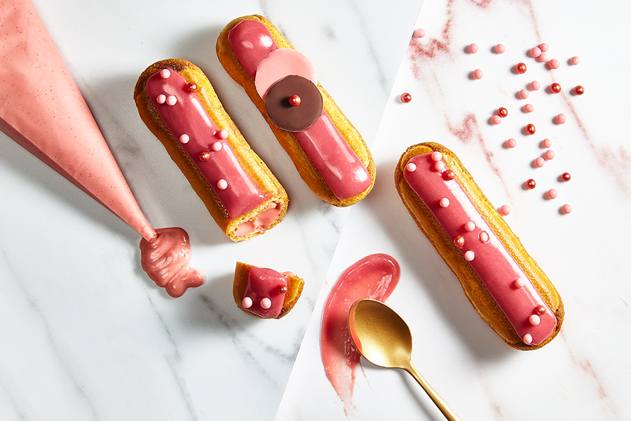 Éclairs with ruby