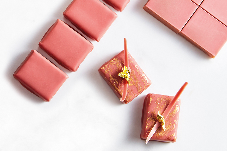Ruby pralinéfüllung für handgetauchte bonbons